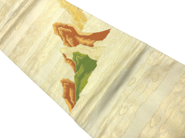 JAPANESE KIMONO / VINTAGE NAGOYA OBI / WOVEN ROCKY MOUNTAIN